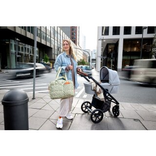 LÄSSIG Sac à Langer Everyday Bag Leo - Matelas Inclus, Fixation Poussette, Hydrofuge