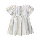 PeopleWearOrganic Kurzarm-Kleid GOTS Webstreifen bunt