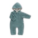 Popolini Baby-Overall Wollvlies mit Kapuze & Klappbündchen