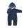 Popolini Baby-Overall Wollvlies mit Kapuze & Klappbündchen