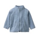 PeopleWearOrganic Fleece-Jacke rauchblau mélange GOTS