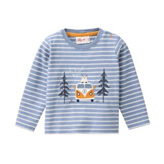 PeopleWearOrganic Langarmshirt Van und Bär rauchblau