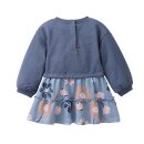 PeopleWearOrganic Sweat-Kleid indigoblau geblümt