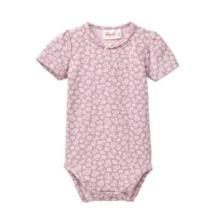 PeopleWearOrganic Kurzarm-Body GOTS "kleine Veilchen" malve