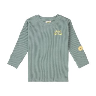 LÄSSIG Langarmshirt gerippt granitgrün