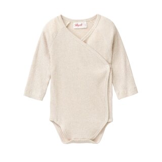 PeopleWearOrganic Langarm-Wickelbody gerippt