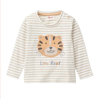 PeopleWearOrganic Langarm-Shirt "Tiger" dunkelsand-geringelt