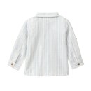 PeopleWearOrganic Langarm-Hemd hellblau gestreift