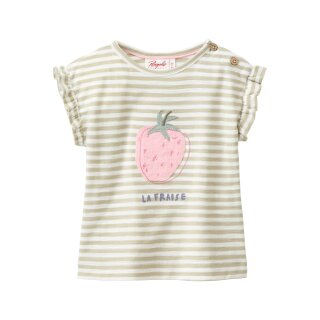 PeopleWearOrganic T-Shirt "Berry" khaki geringelt