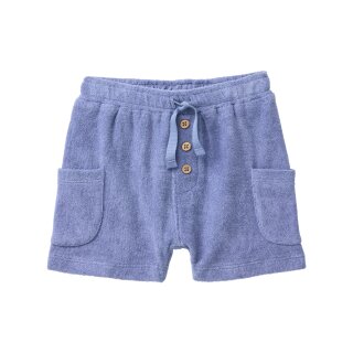 PeopleWearOrganic Frottee-Shorts taubenblau GOTS