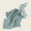 ava&yves Kuscheltuch groß mit Elefant - dull blue