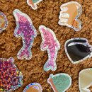 Slinga Illustration Glitzer Sticker Set Tiere 6 Stück