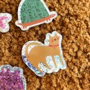 Slinga Illustration Glitzer Sticker Set Tiere 6 Stück