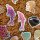 Slinga Illustration Glitzer Sticker Set Tiere 6 Stück