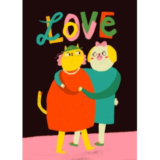 Slinga Illustration Postkarte Din A6 "Love femme"