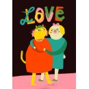 Slinga Illustration Postkarte Din A6 "Love femme"