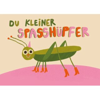 Slinga Illustration Postkarte Din A6 "Spaßhüpfer"