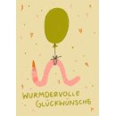 Slinga Illustration Postkarte Din A6 "Wurmdervoll"