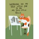 Slinga Illustration Postkarte Din A6 "Silly Little...