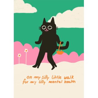 Slinga Illustration Postkarte Din A6 "Silly Little Walk"