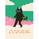 Slinga Illustration Postkarte Din A6 "Silly Little...