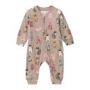 PeopleWearOrganic Langarm-Overall taupe Katzen