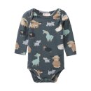 PeopleWearOrganic Langarm-Body schieferblau Fellfreunde