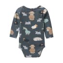 PeopleWearOrganic Langarm-Body schieferblau Fellfreunde