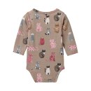 PeopleWearOrganic Langarm-Body taupe Katzen