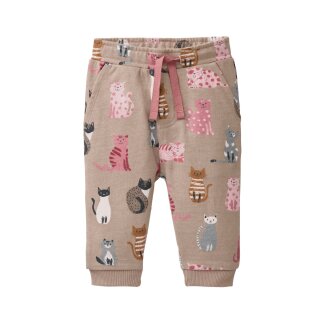 PeopleWearOrganic Sweathose GOTS tabakbraun "Katzen"