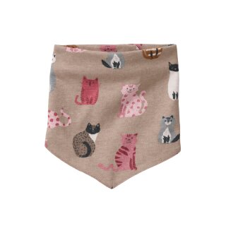 PeopleWearOrganic Halstuch "Katzen" taupe