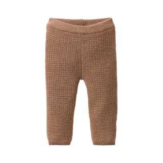 PeopleWearOrganic Merino-Strickhose kastanie mélange GOTS